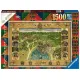 Ravensburger puzzel 1500 stukjes Harry Potter De Kaart van Zweinstein